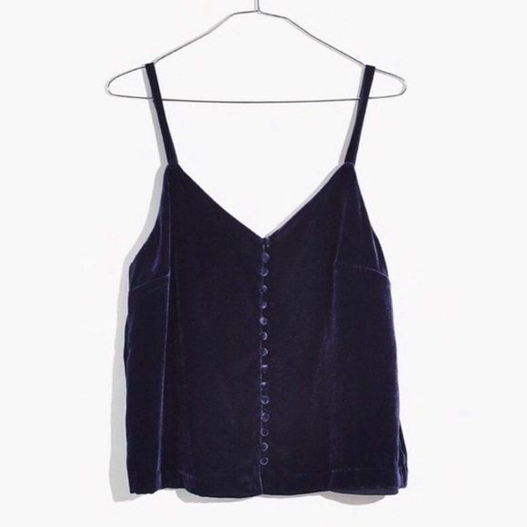 Madewell Tops - Madewell Velvet Button-Down Cami